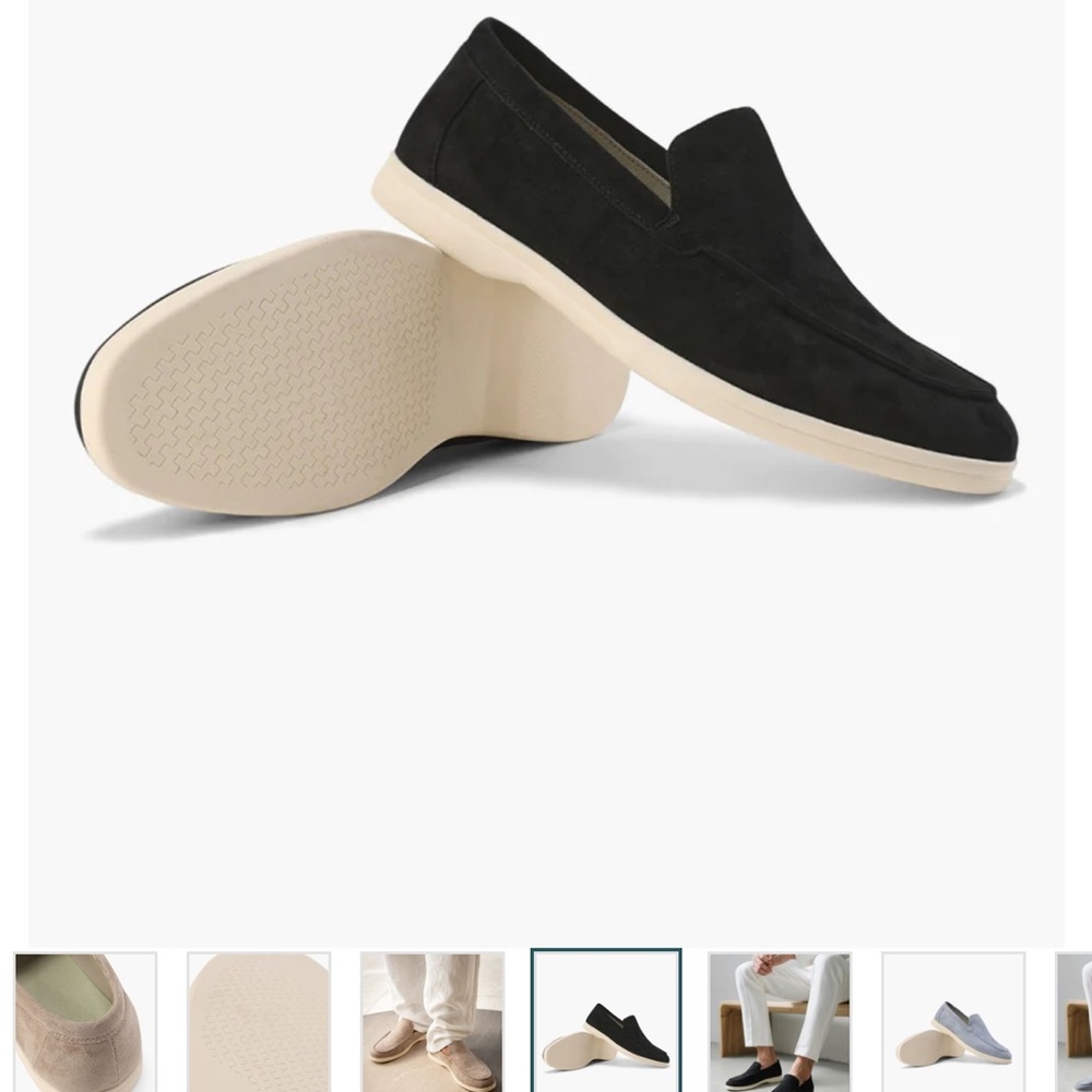 Elegant Black Suede Loafers for Men
